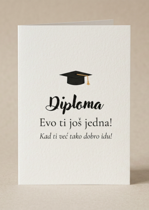 Duhovita čestitka za diplomu Evo ti još jedna