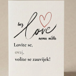 Humoristična čestitka za vjenčanje Bez love nema ništa