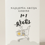 Čestitka za rođenje blizanaca 1+1 gratis