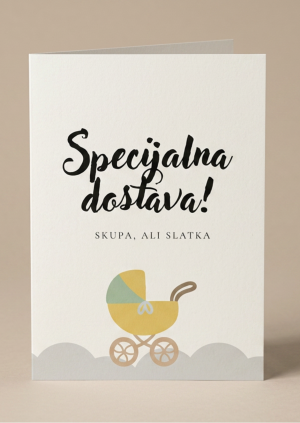 Čestitka za rođenje bebe Specijalna dostava