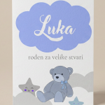 Personalizirana čestitka za rođenje dječaka s imenom