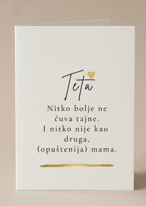 Čestitka za tetu – Nitko bolje ne čuva tajne