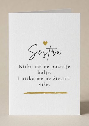 Duhovita čestitka za sestru – Nitko me ne poznaje bolje