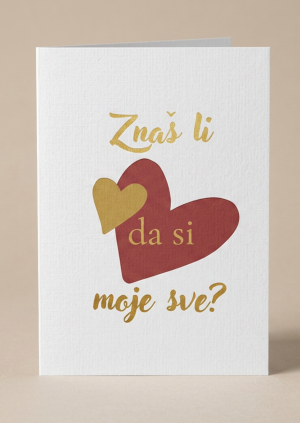 Ljubavna čestitka Znaš li da si moje sve – Gloriela