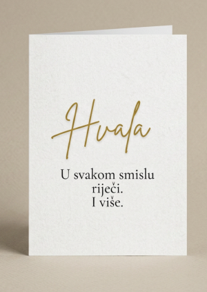 Čestitka Hvala – u svakom smislu riječi. I više - Gloriela