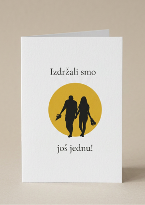 Duhovita čestitka za godišnjicu Izdržali smo još jednu