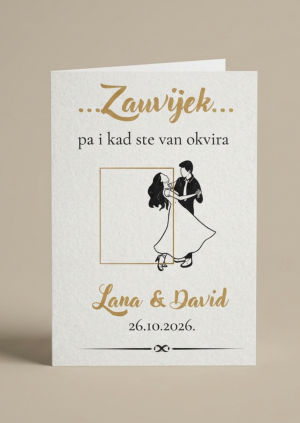 Personalizirana čestitka za vjenčanje Zauvijek – Gloriela