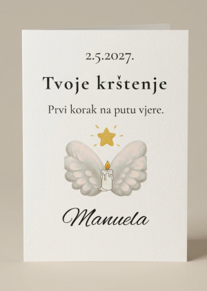 Personalizirana čestitka za krštenje
