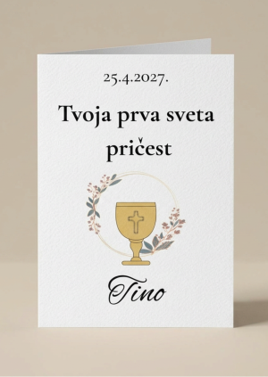 Personalizirana čestitka za prvu svetu pričest