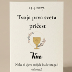 Personalizirana čestitka za prvu pričest s imenom i datumom