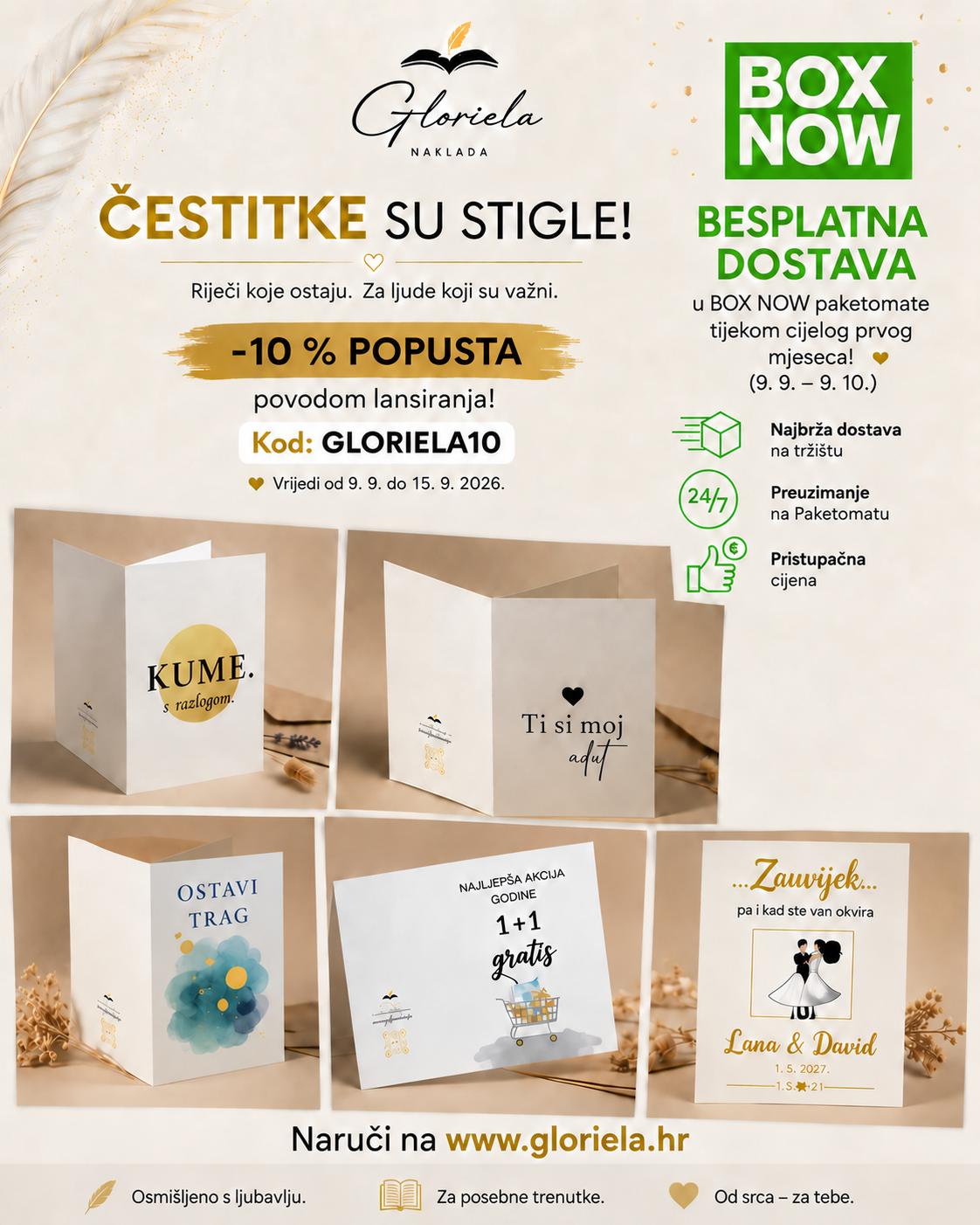 Banner Čestitke su stigle u Glorielu, ostvari popust