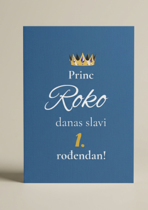 Personalizirana rođendanska čestitka za dječaka – Princ
